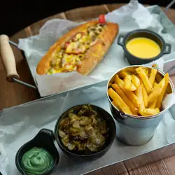 Phila. Cheesesteak & drinks
